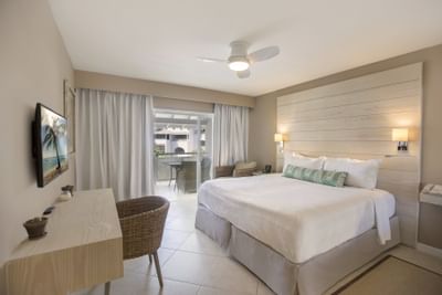 Interior of the deluxe studio room at Bougainvillea Resort