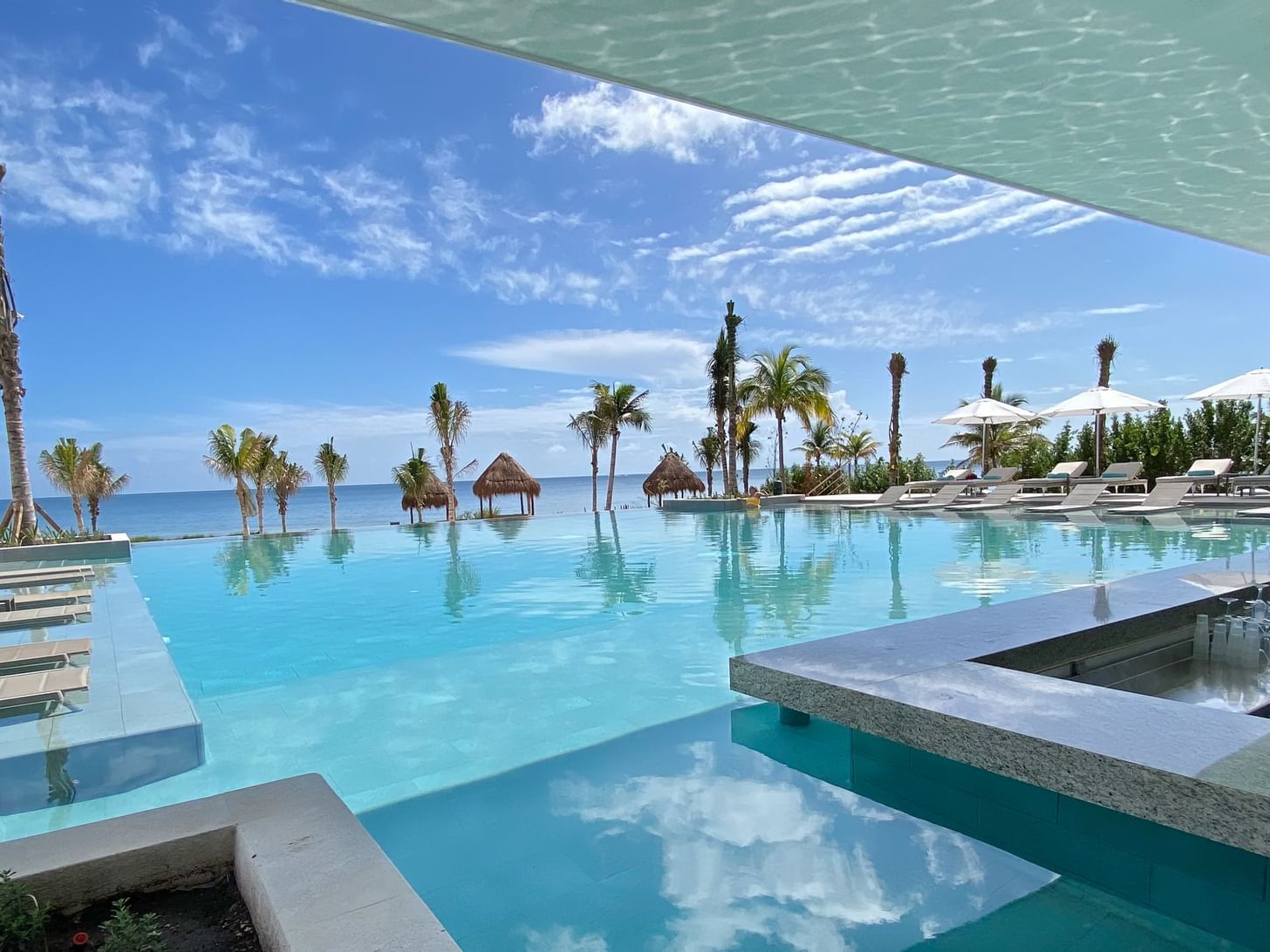 Preferred Club very private serenity pool overlooks the ocean as