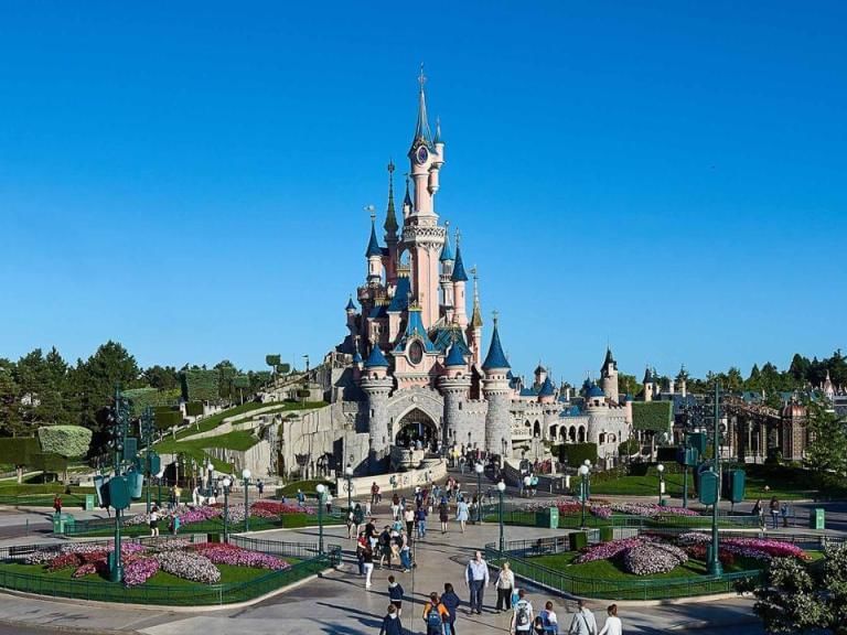 Landscape view of Disneyland Paris near Hilton Paris Opera