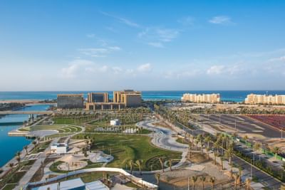 Aerial view of Juman Park near Bay La Sun Hotel & Marina