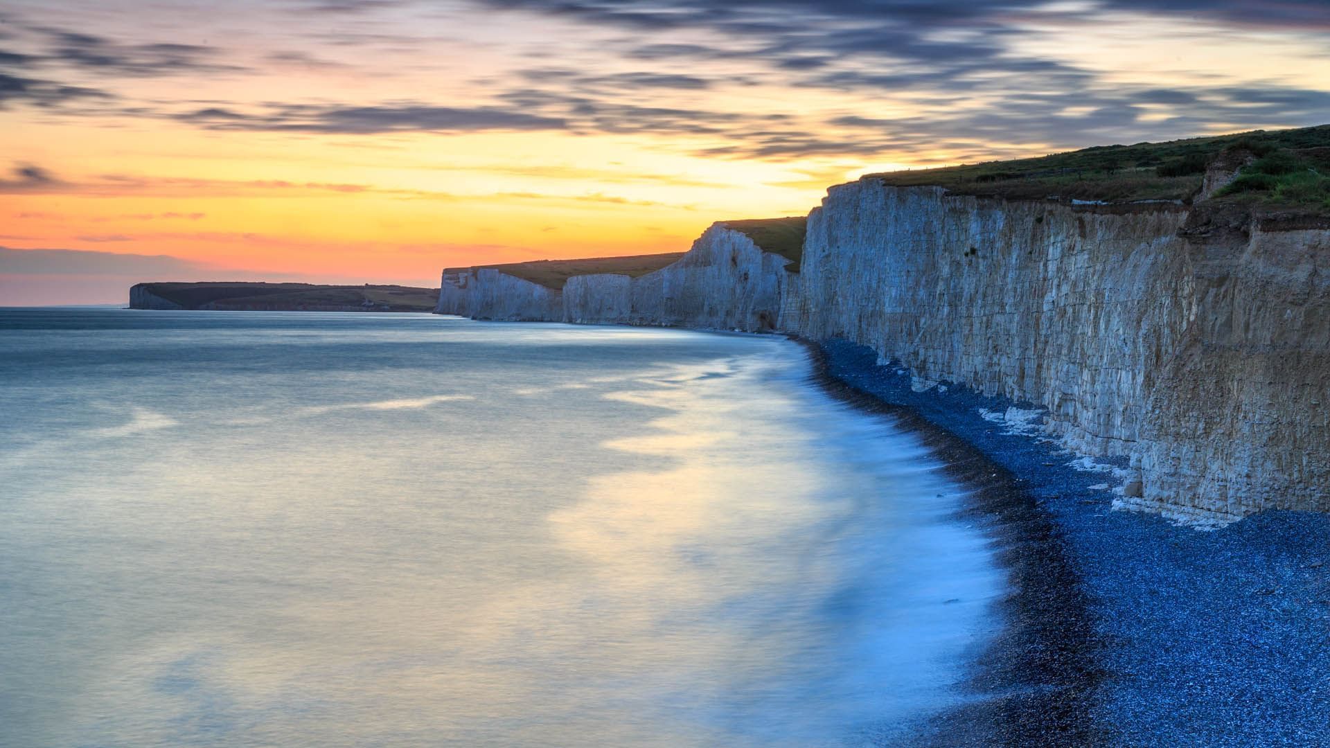 White cliff by the sea in Beachy Head near The View Eastbourne