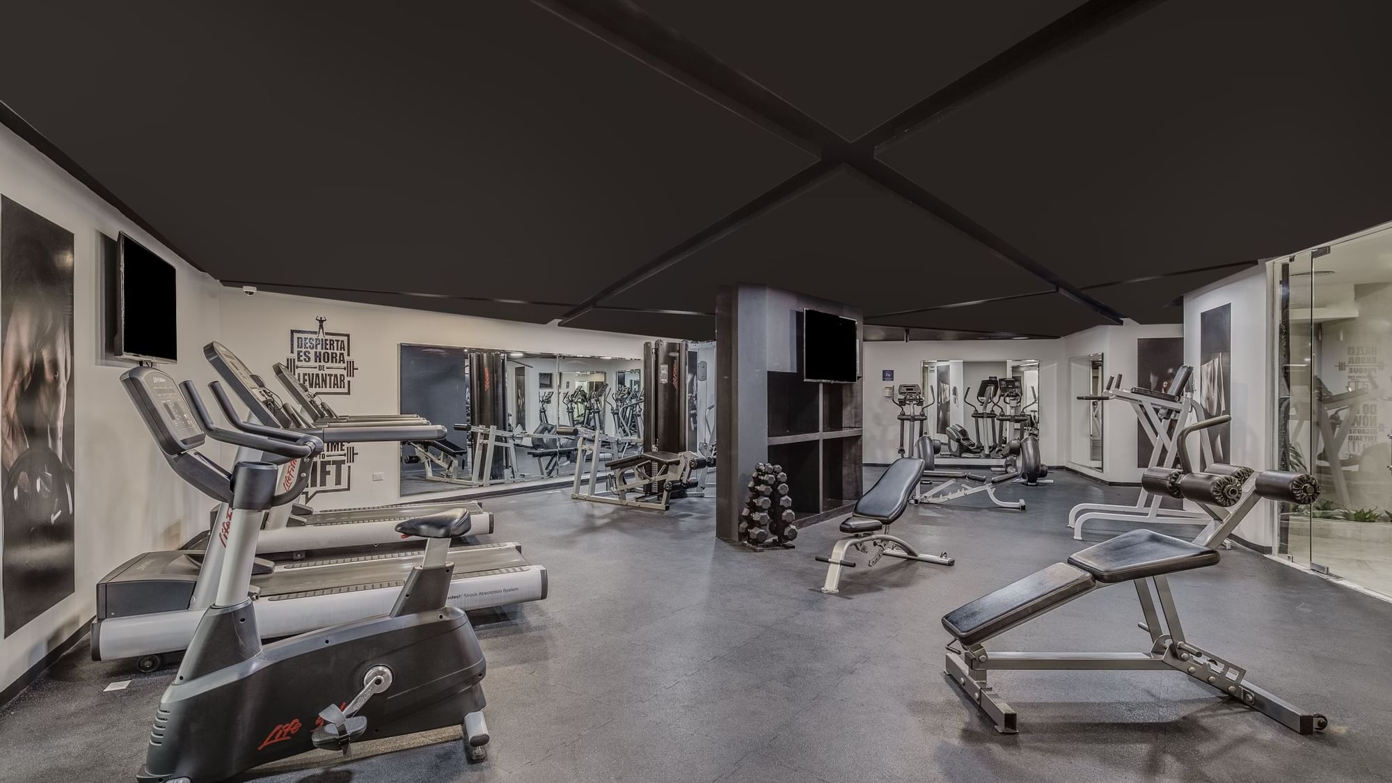 Interior of the fitness center at FA Cancun Villas