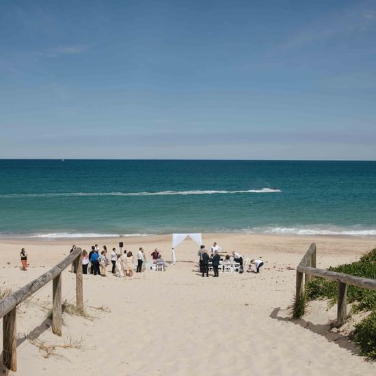 Wedding Ceremony having by the sea near Pullman Magenta Shores