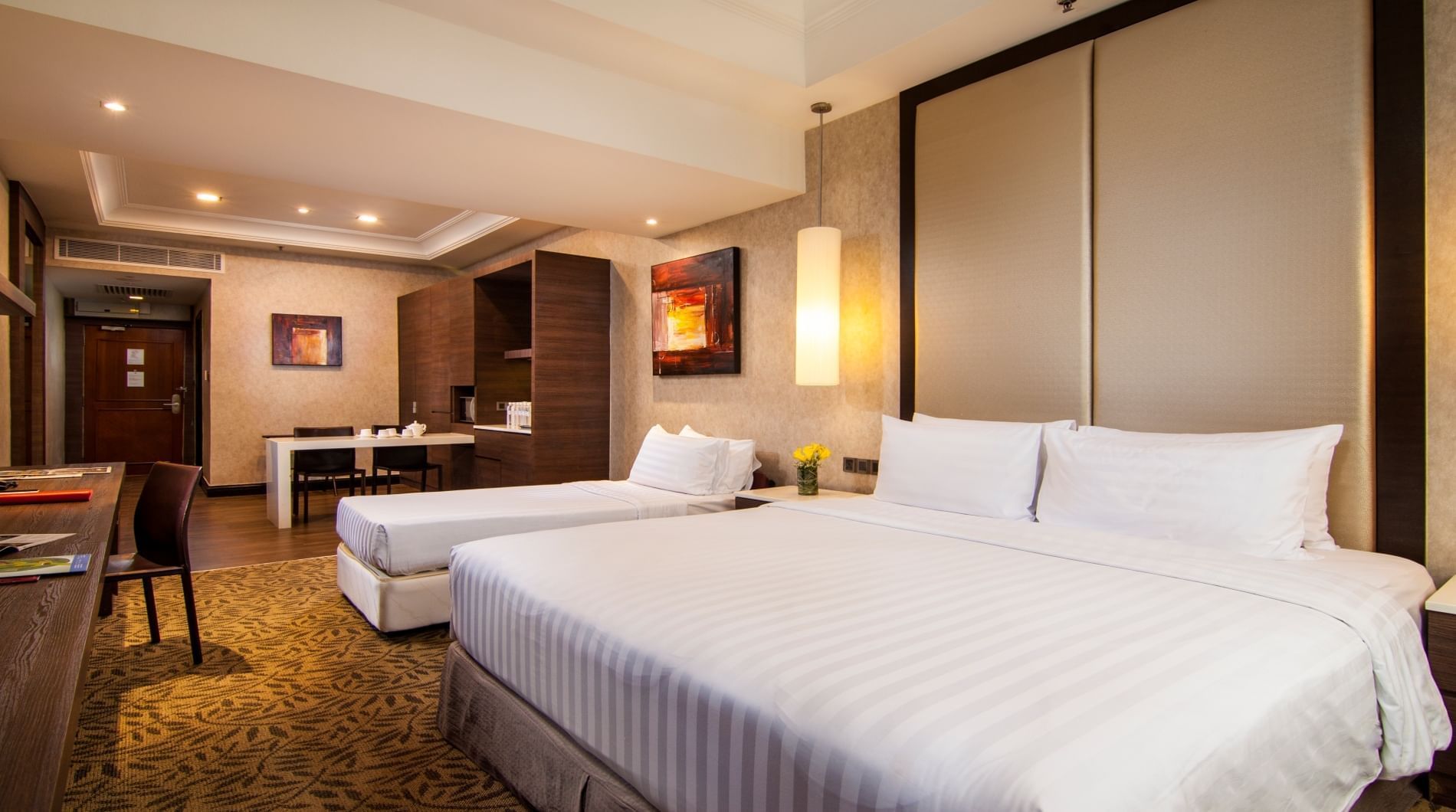 Two king-size beds in Family Room at Sunway Putra Hotel