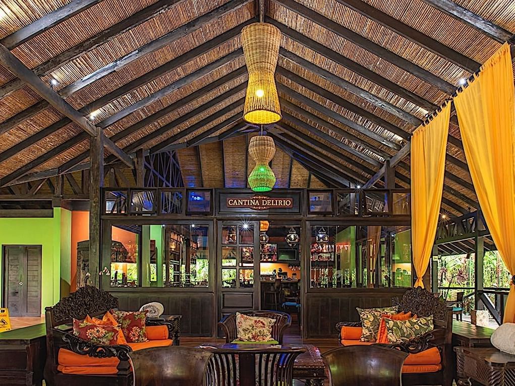 Interior of Cantina Delirio Restaurant at Rio Celeste Hideaway