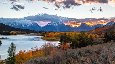 Grand Teton National park at sunset