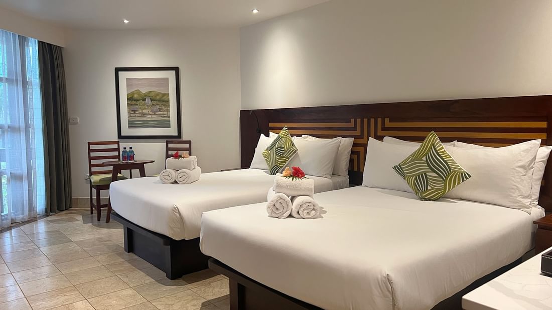 Two Deluxe Double Rooms Warwick Club at Warwick Fiji in Korolevu.