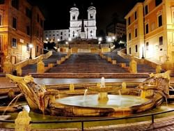 Fountain & stairway, The Spanish Steps near Rome Luxury Suites