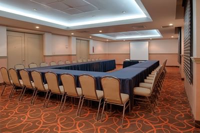 U-shaped table set-up in Comondu Hall at Araiza Hotel Palmira