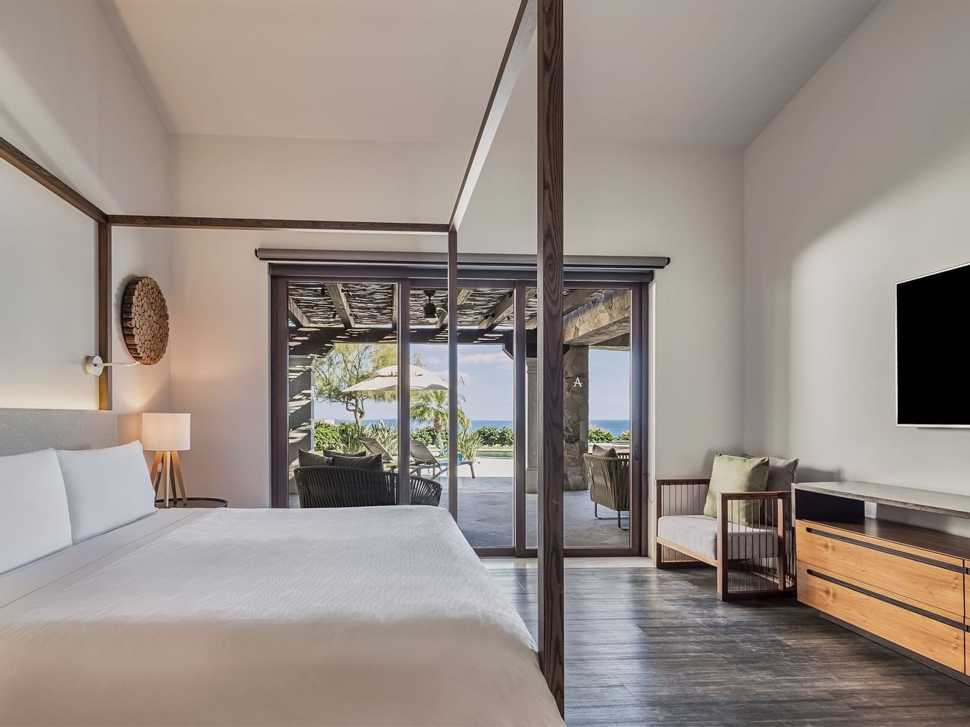 Bed & TV, Three Bedroom Premier Residence at Live Aqua Resorts