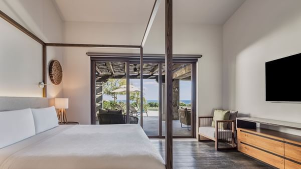 Bed & TV, Three Bedroom Premier Residence at Live Aqua Resorts
