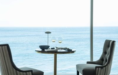 Two lounge chairs on Terrace at Sublimis Boutique Hotel Camogli