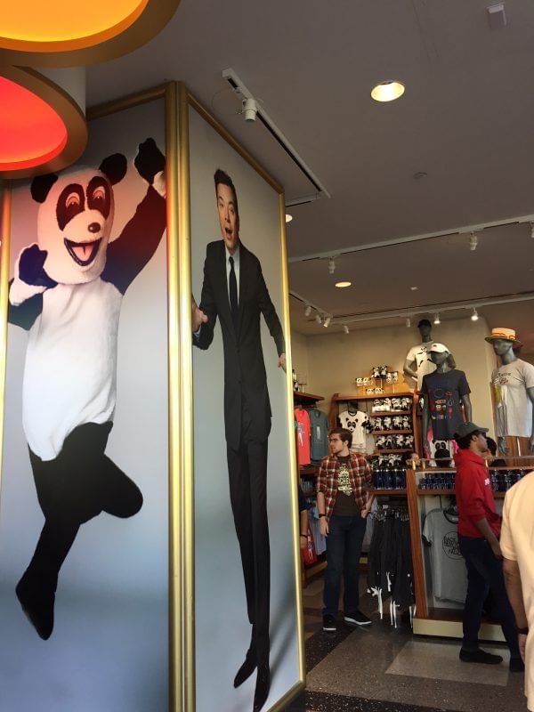 Interior of a store with stylized art panels near Lake Buena Vista Resort Village & Spa