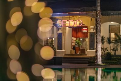Exterior view of Hanoi Daewoo Hotel at night