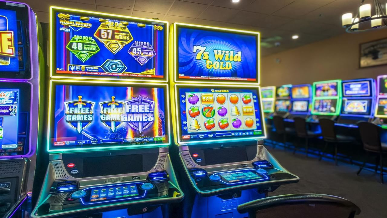 Slot machines.