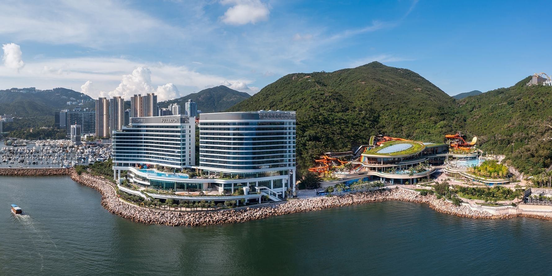 Aerial view of The Fullerton Ocean Park Hotel Hong Kong at Fullerton Group