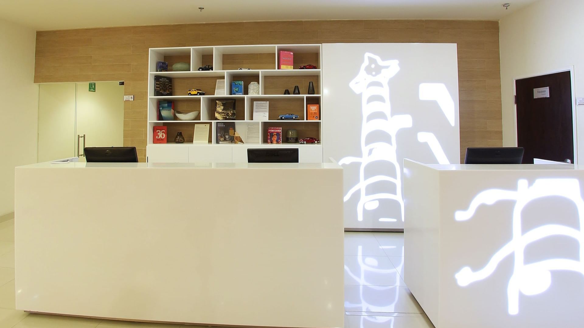 Reception counter in the lobby area at Fiesta Inn Coatzacoalcos