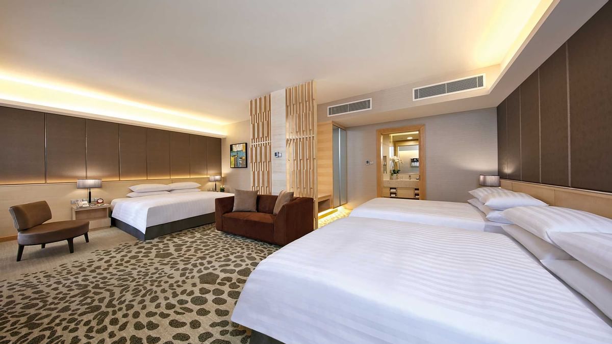 Modern kitchen with amenities in Two Bedroom Family Suite at Sunway Hotel Big Box