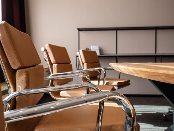 Closeup of chairs in Meeting Room B7 at Hotel Berlin Berlin
