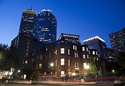 night exterior view of The Inn at St Botolph