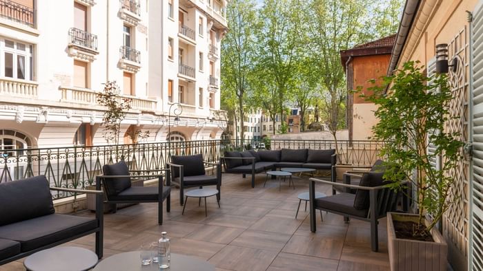 Terrace Lounge at Hotel Les Nations at the Originals Hotels