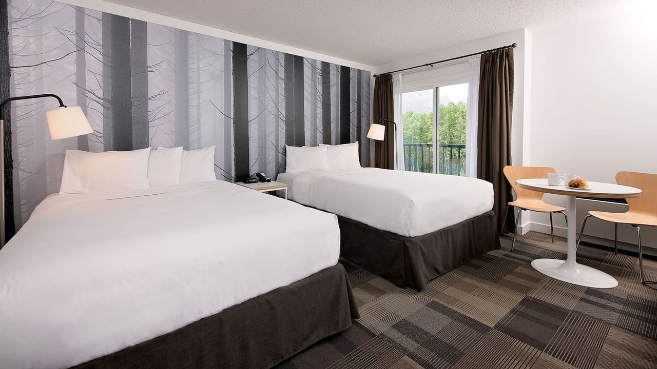 Two beds in hotel room