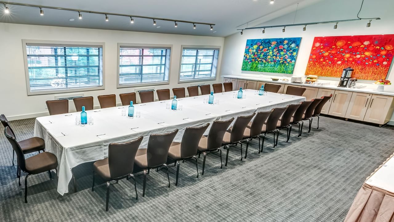 Listel Whistler, a Coast Hotel, meeting room with long table