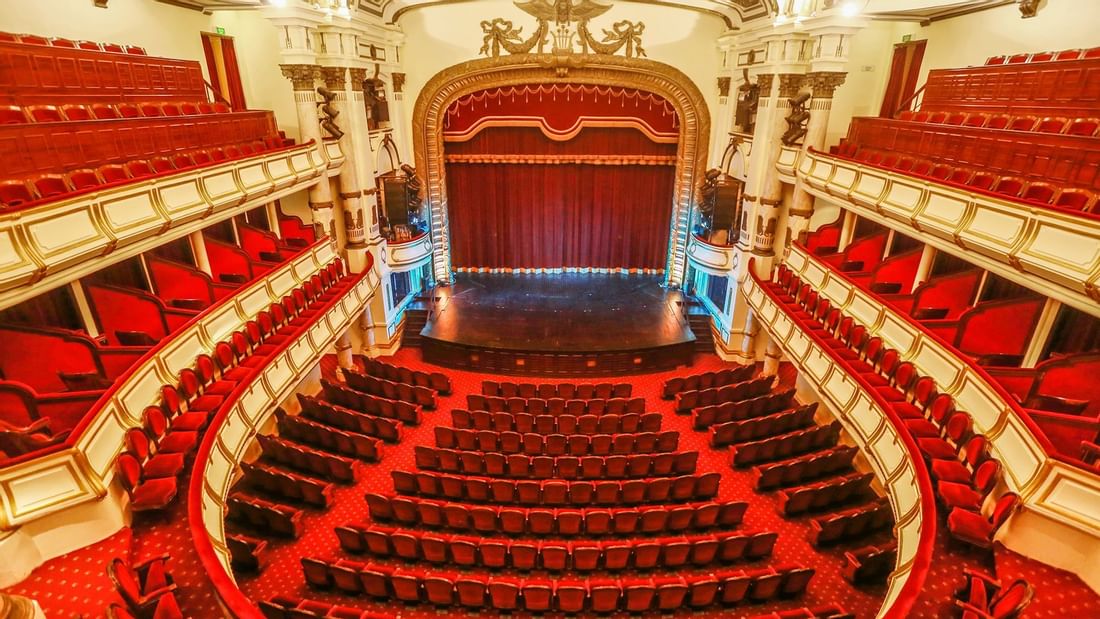 Interior view of Hanoi Opera House with theatre chair arrangement near Sunway Hotel Hanoi