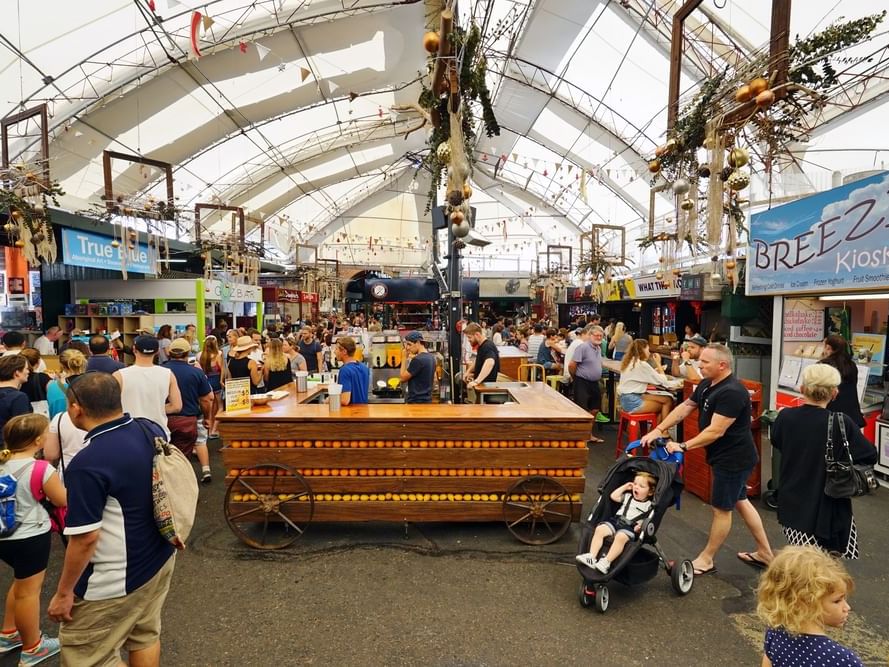 Indoor Fremantle Market with people near Be Fremantle