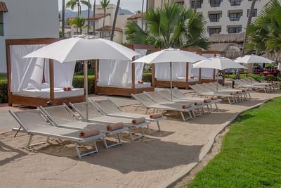 Sun chairs Zone at Plaza Pelicanos Grand Beach Resort Hotel