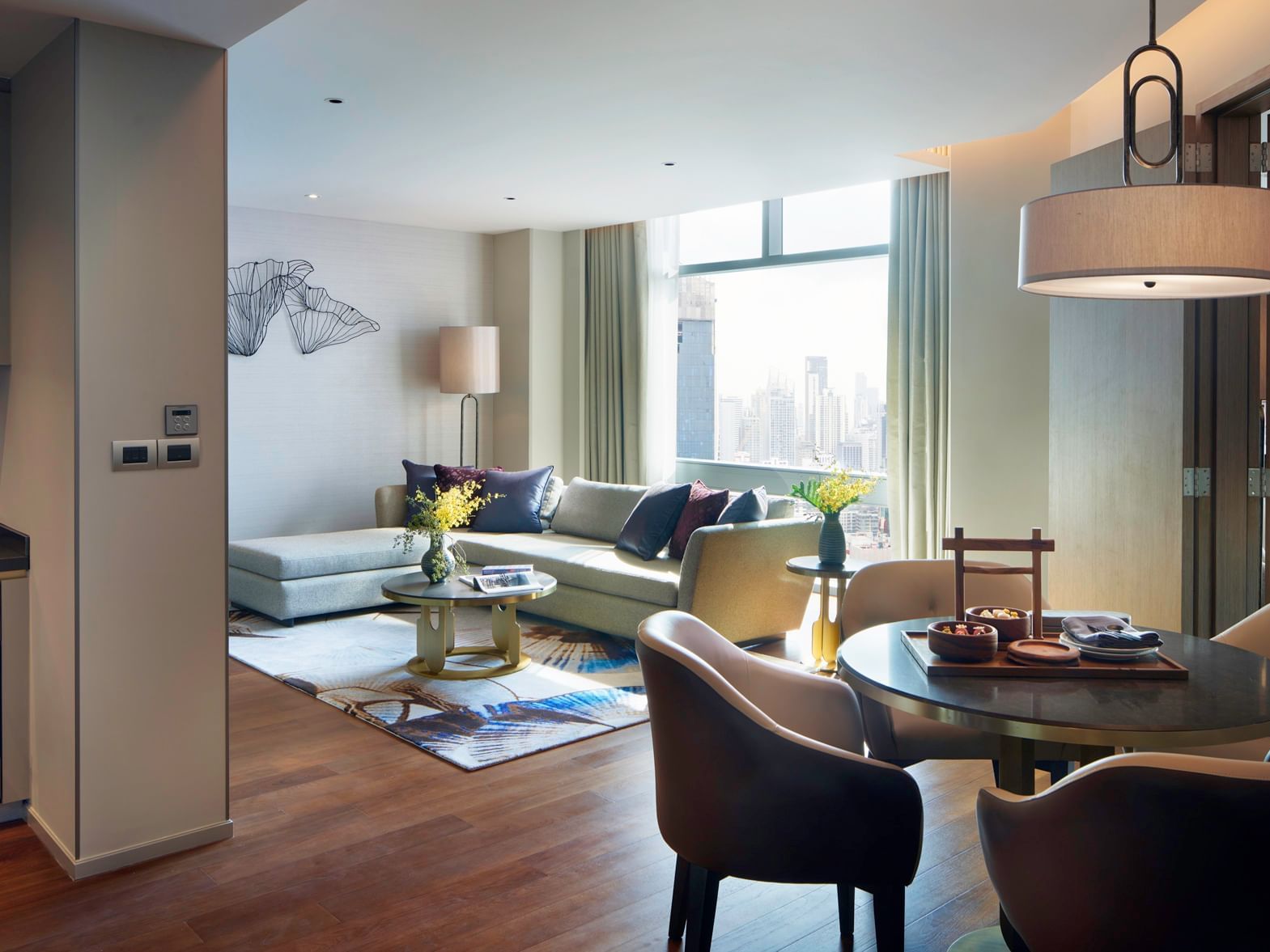 Dining area & lounge, 3 Bedroom Suite at Chatrium Grand Bangkok
