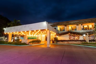 Exterior view of Panama hotel entrance and motor lobby