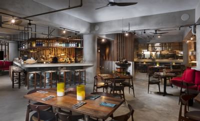 Interior view of The Placita Restaurant at El Blok Hotel 