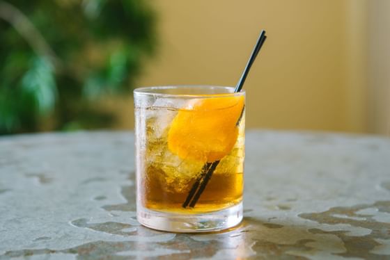 Close up of a mocktail served at Wolfeboro Inn