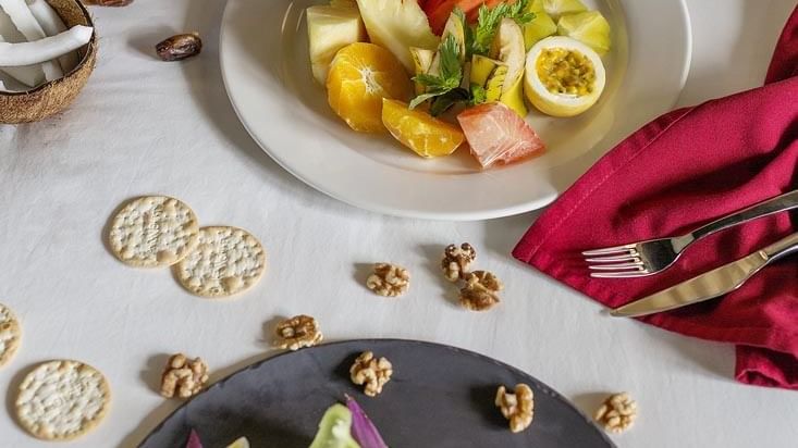 Fruits served in the Lobby bar at Warwick Le Lagon Vanuatu