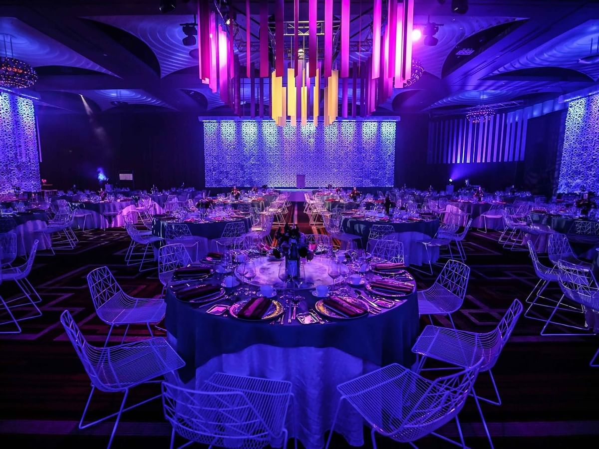 Banquet setup in Palladium at Crown Hotel Melbourne