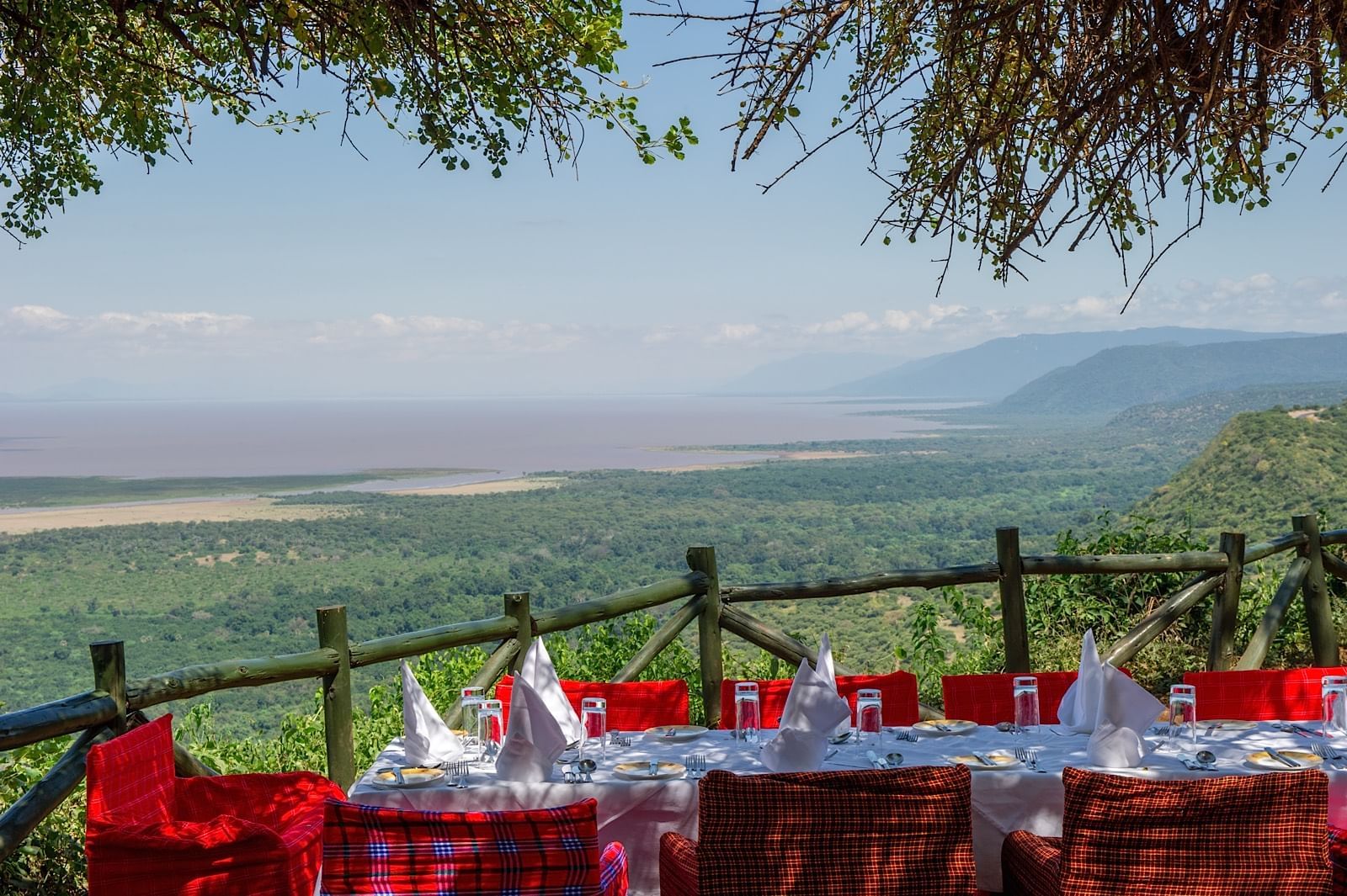 Dining area in The Bush Breakfast at Lake Manyara Serena Lodge