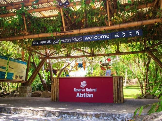 Entrance to Reserva Natural Atitlan near Regis Hotel & Spa