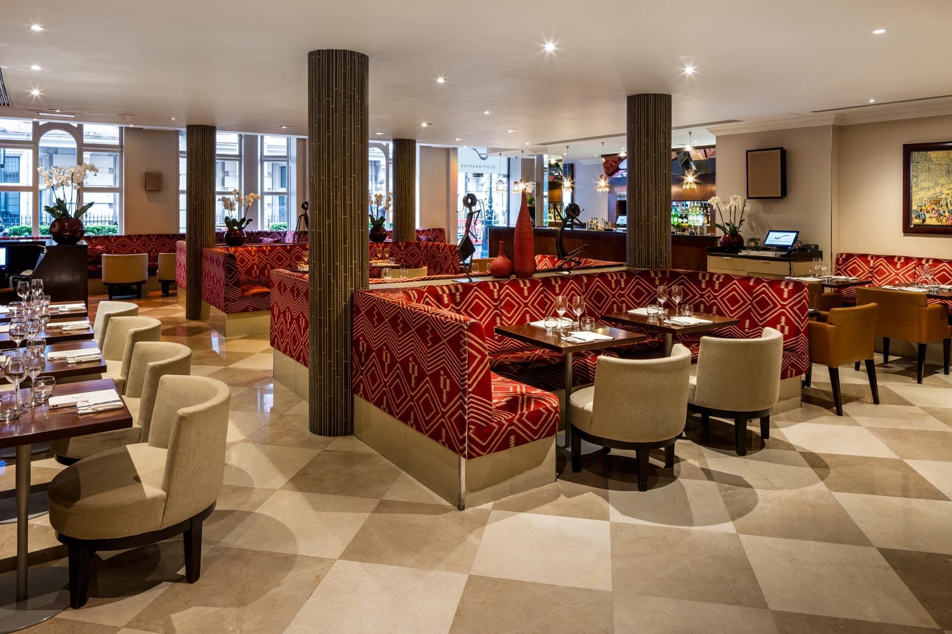 View of the Bloomsbury restaurant at Scoff & Banter