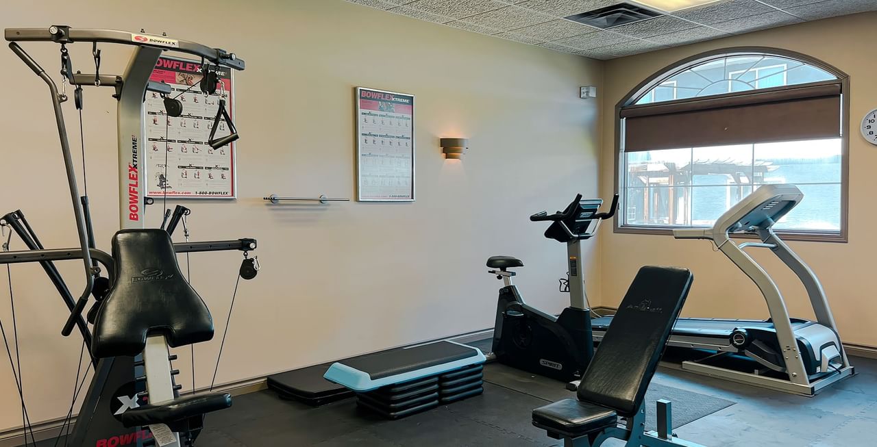 Fitness room with fitness equipment