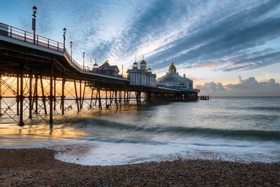 Distant view of Dawn at the pier near The View Eastbourne