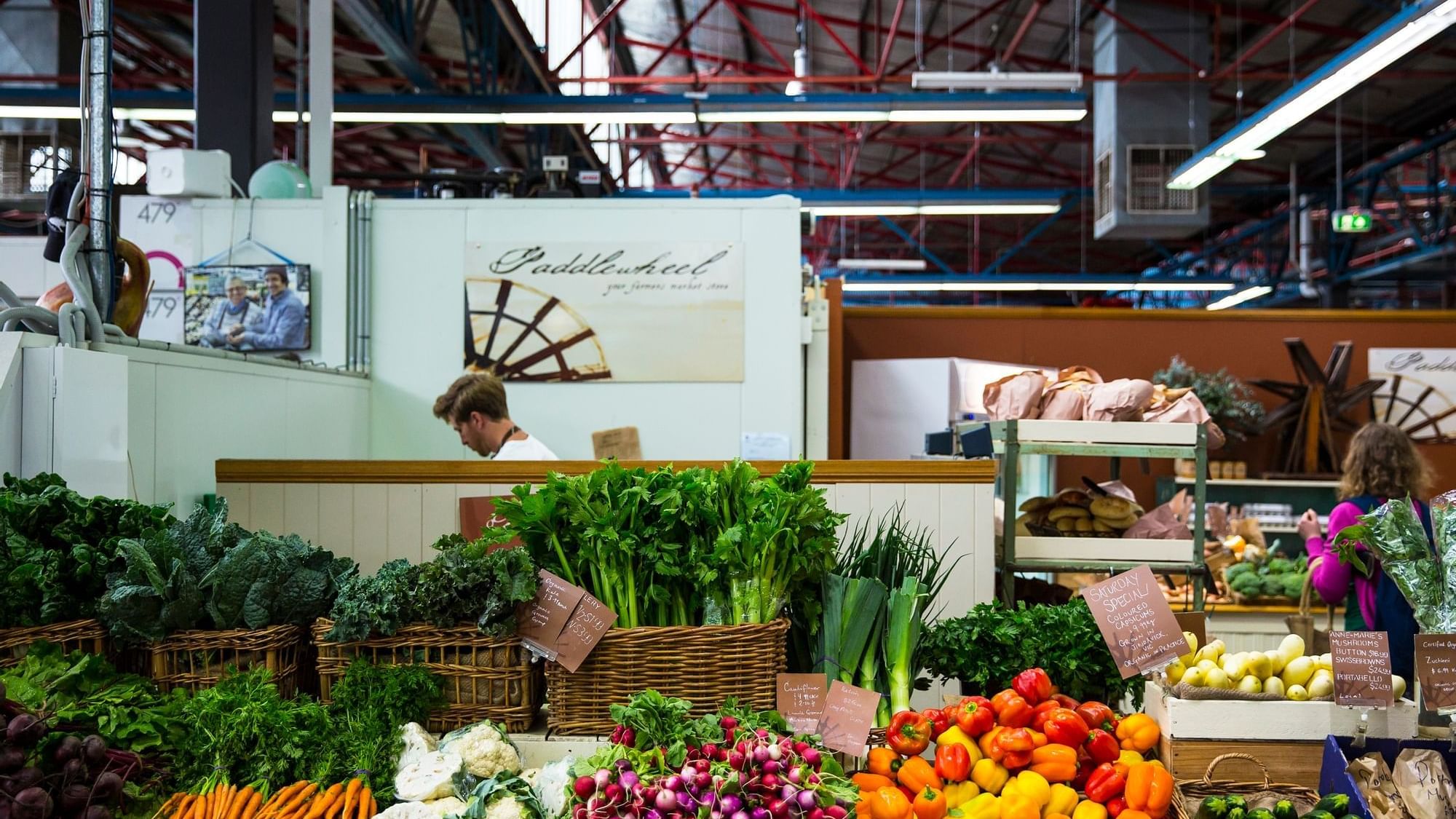 Fresh Vegetables display in Prahran Market near Como Melbourne