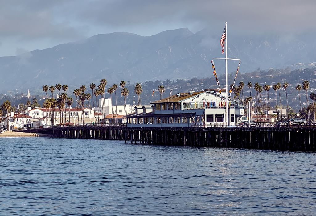 Stearns Wharf taken from the Ocean