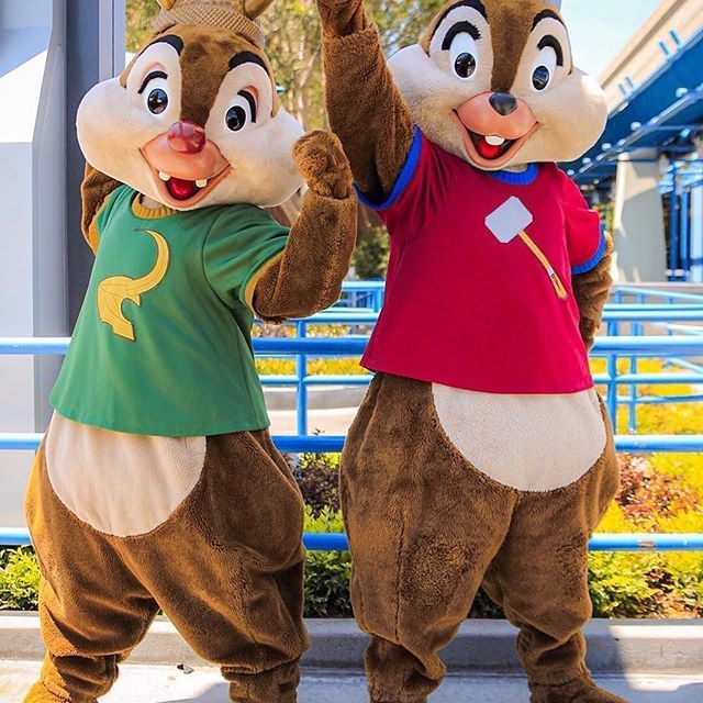 Chip and Dale costume characters at The Anaheim Hotel