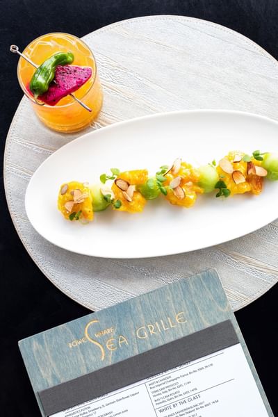 shrimp and colorful cocktail