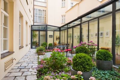 Terrace at Hotel Leonardo, Prague 1, Czech Republic