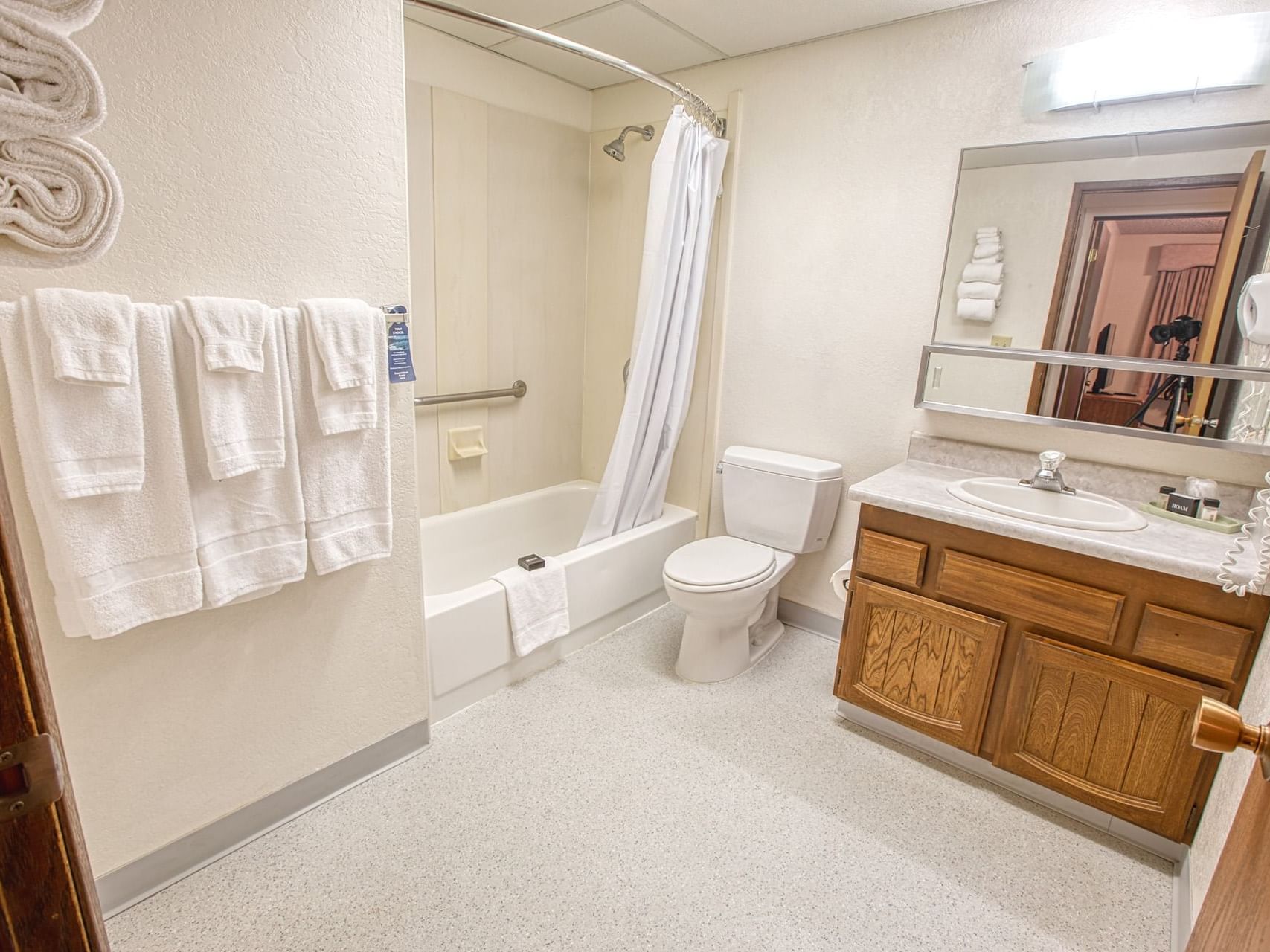 Modified two bedroom accessible bathroom at Wedgewood Resort