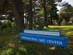Mendocino Art Center name board near The Heritage House Resort