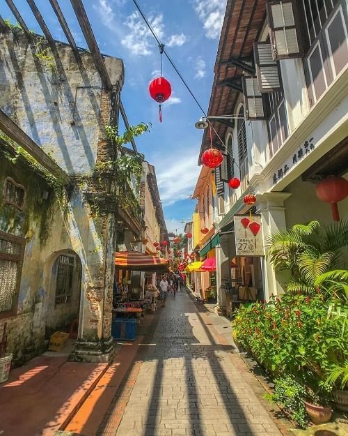 Concubine Lane, IPOH with Chinese lanterns near The Banjaran Hotsprings Retreat
