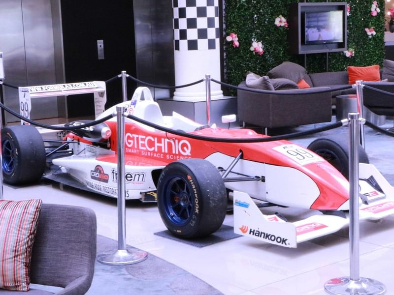 A view of F1 Australian grand prix car at Pullman Albert park hotel